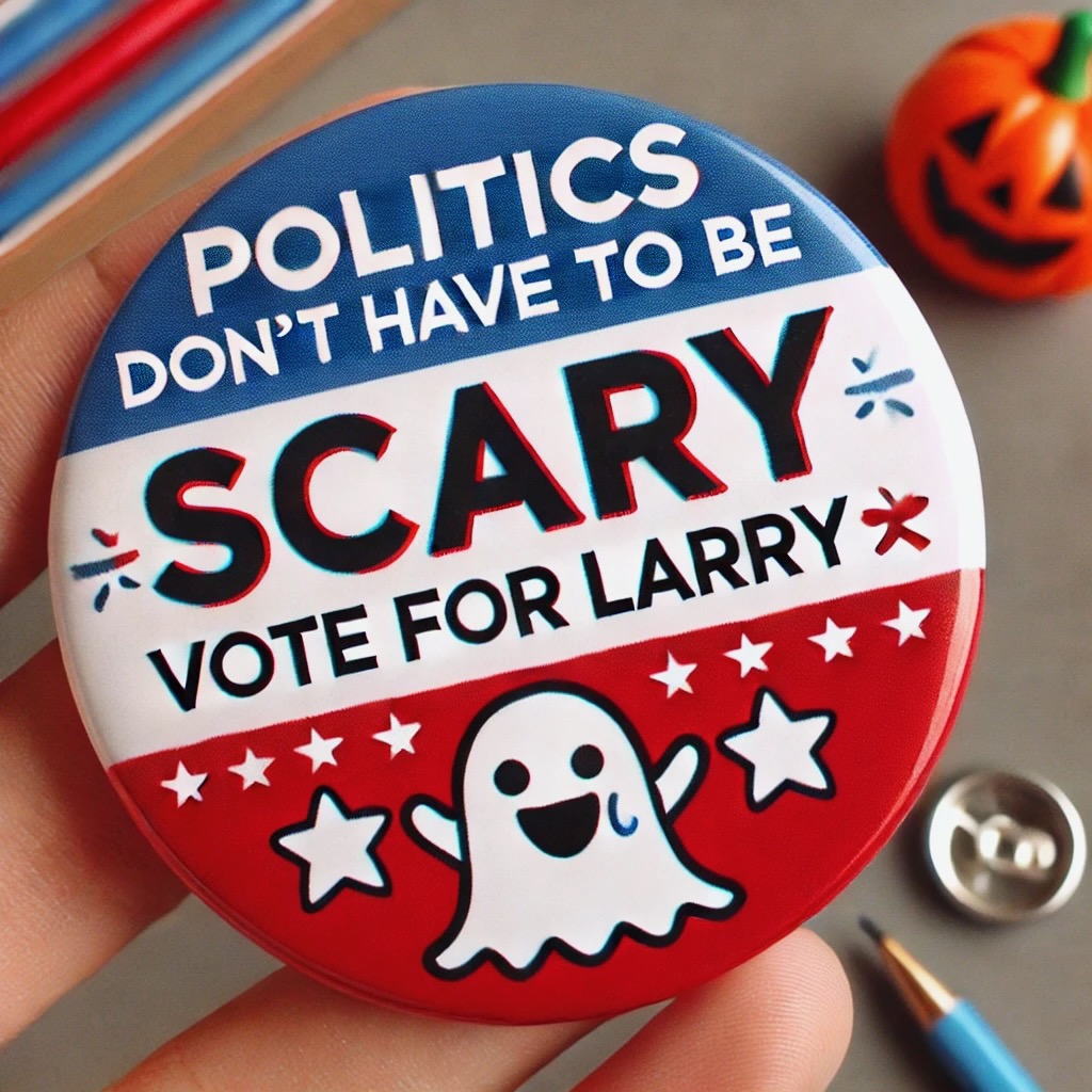 Politics don't have to be scary - Vote for Larry